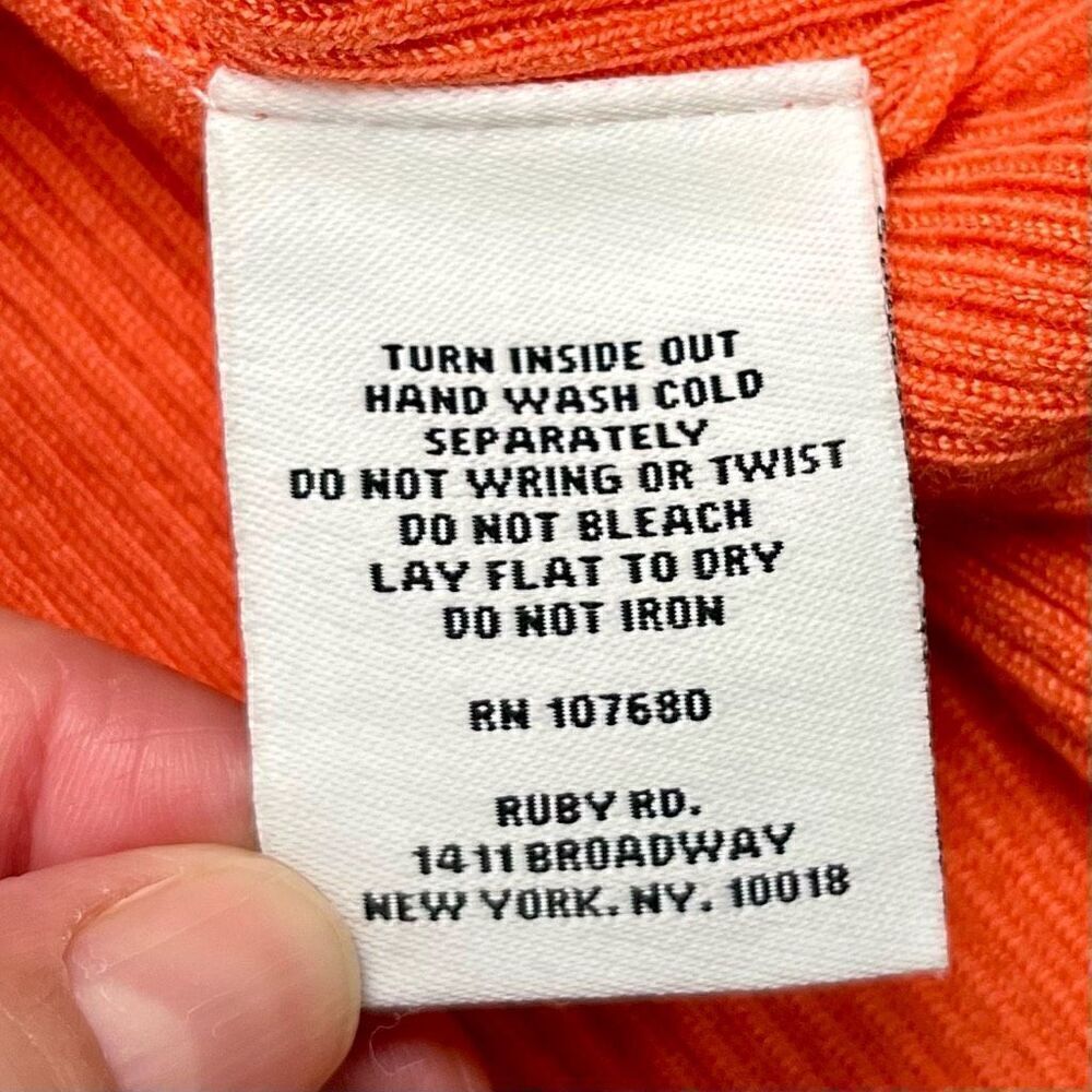 Ruby Rd. Women Orange Ribbed Beaded Tank Top 2X - Picture 10 of 11